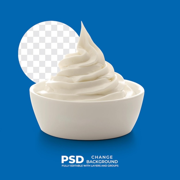 mrożone jogurt miękkie lody w misce