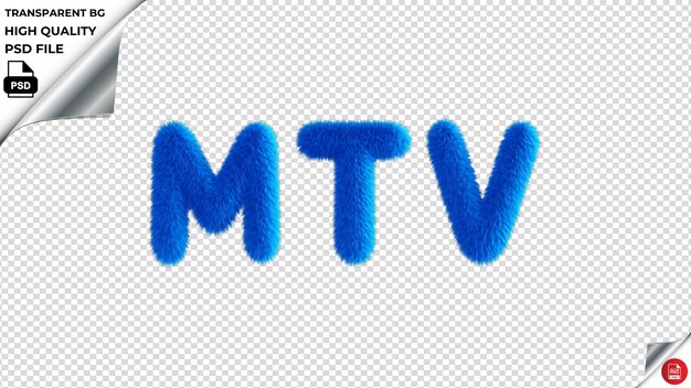 PSD mtv タイポグラフィー ブルー フルフィー テキスト psd トランスペアレント