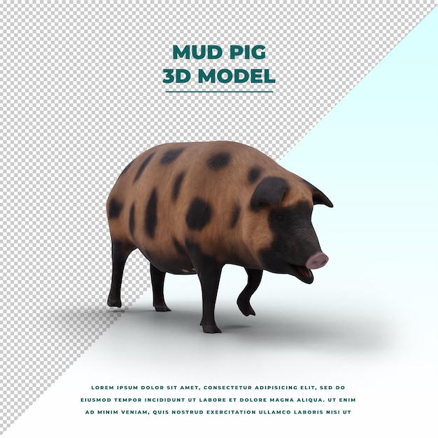 PSD mud pig isolated