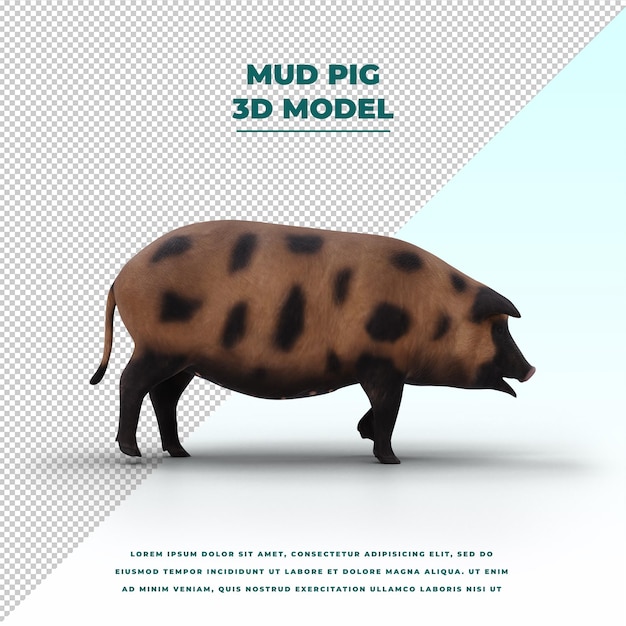 PSD mud pig isolated