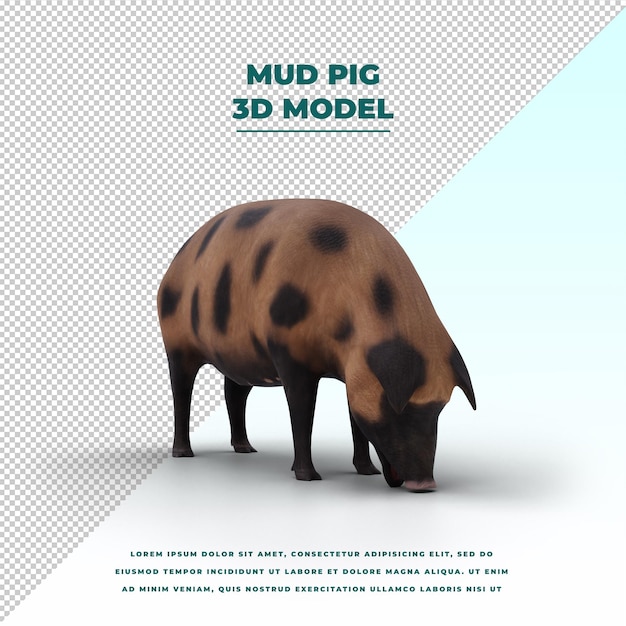 PSD mud pig isolated