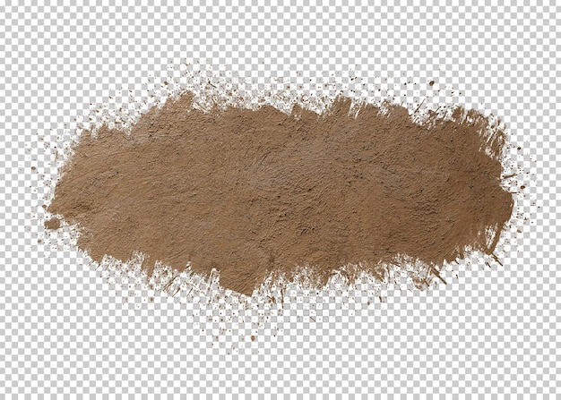 PSD mud splash isolated transparency background.