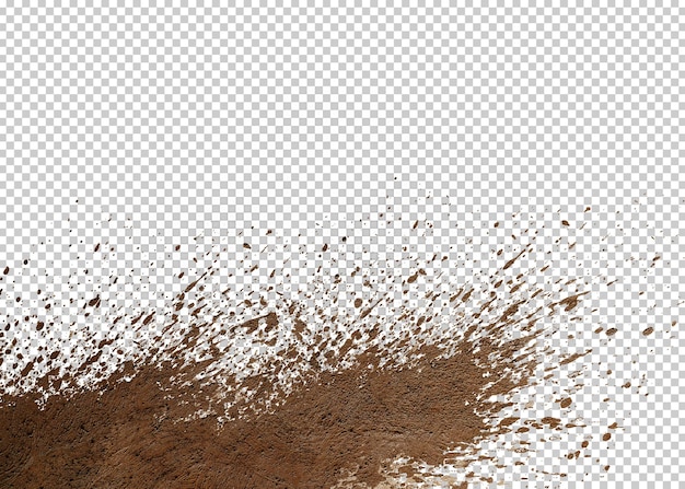 mud splash isolated transparency background