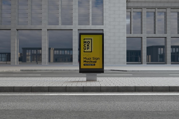 mufi sign board mockup design