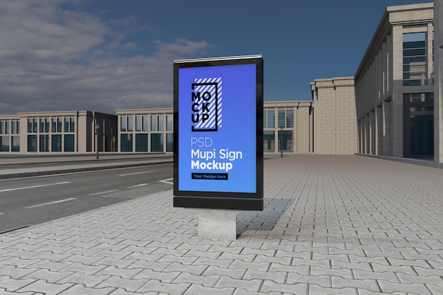 Mufi sign board mockup design