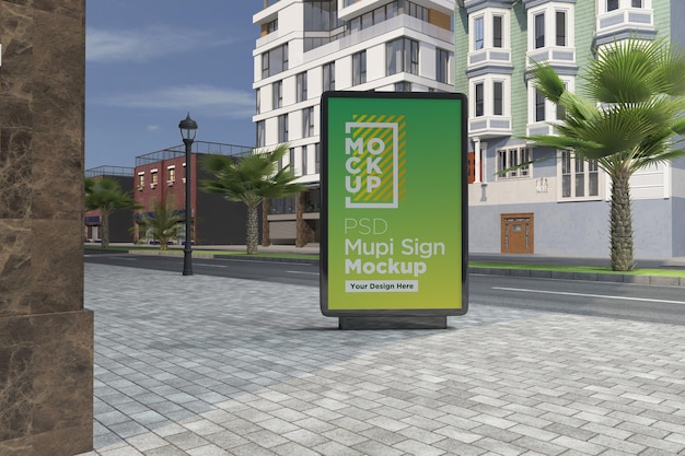 Mufi sign board mockup design