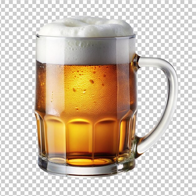 PSD mug of beer isolated on white