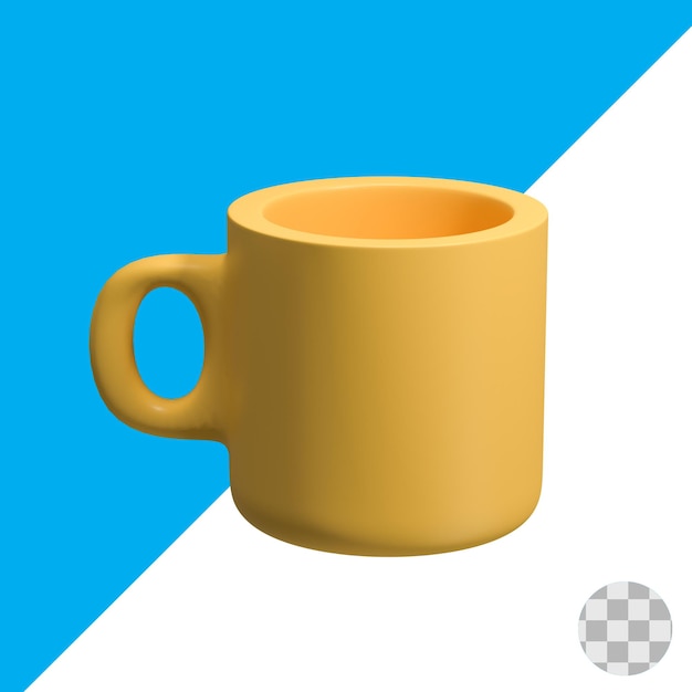 PSD mug cartoon 3d icon