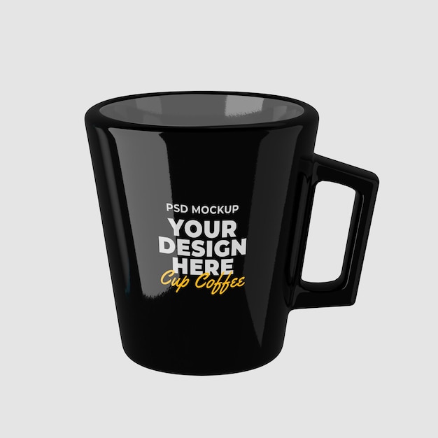 PSD mug coffee mockup square holding