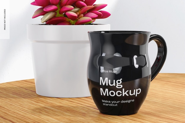 mug on desk mockup perspective