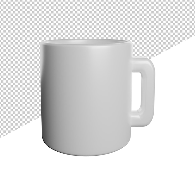 Premium Vector  White mug on transparent background. illustration.