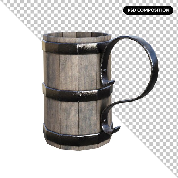 PSD mug isolated 3d