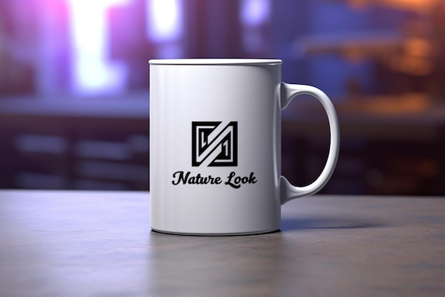 PSD mug logo mockup