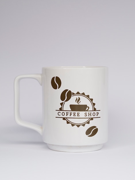 PSD mug mock-up on white background