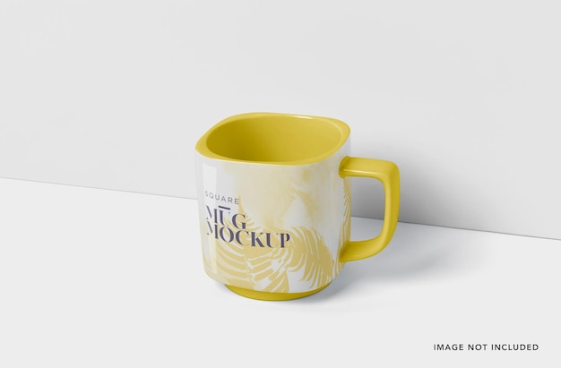 Mockup di tazza quadrata