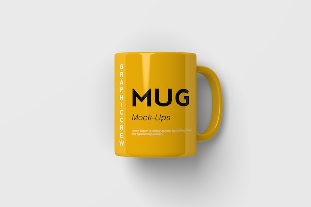 Mug mockup top angle shot