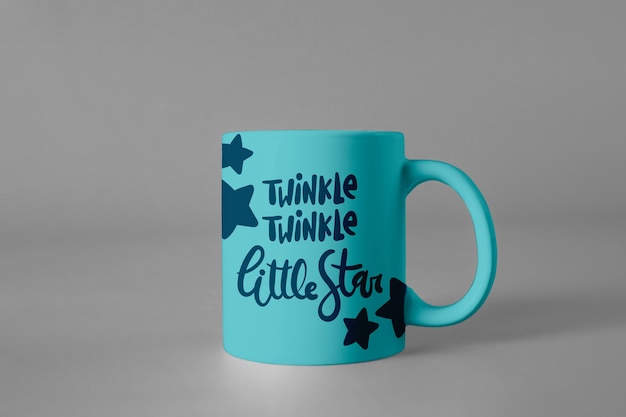 PSD mug mockup with quote