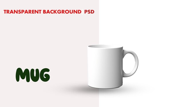 PSD mug transparent background pud file