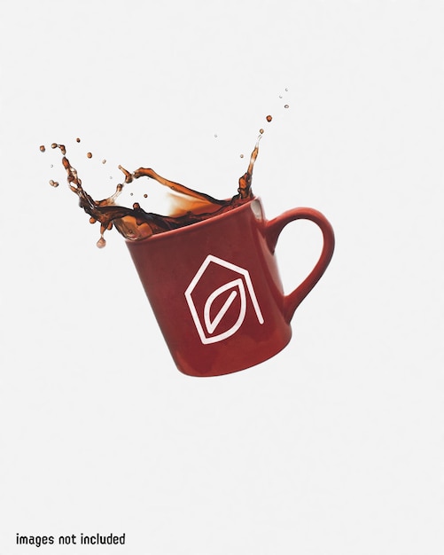 Mug on white background mockup