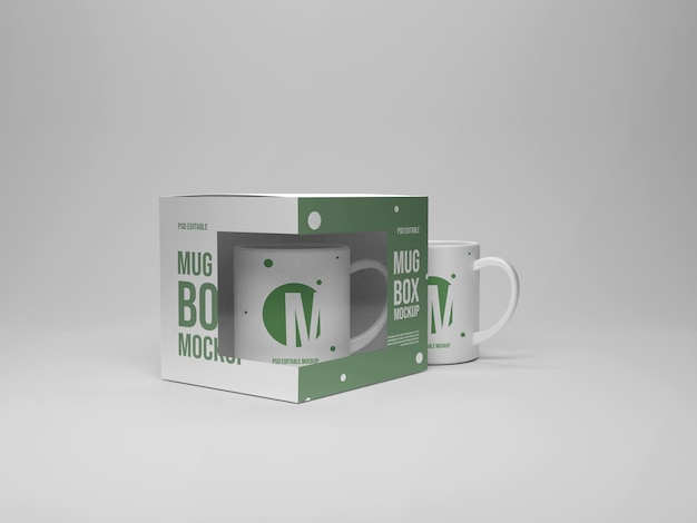 Mug with box mockup