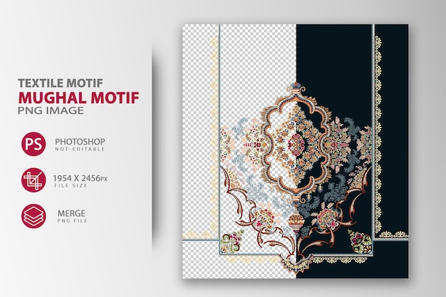 Mughal Border and Element For textile printing and Design also can use for decorative purpose