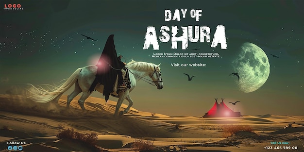 PSD muharram ashuras social media posts ashura is the tenth day of muharram men horse
