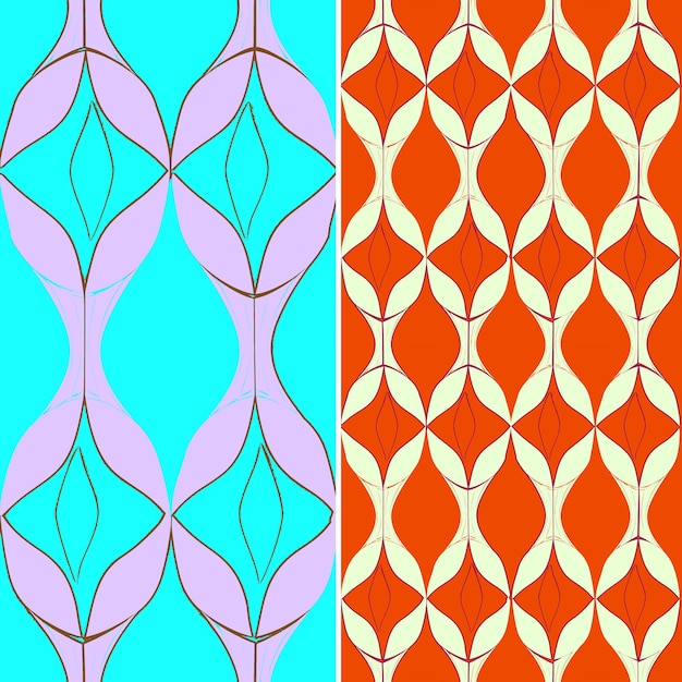 mulberry with elongated shape and colorful design with radia tropical fruit pattern vector design