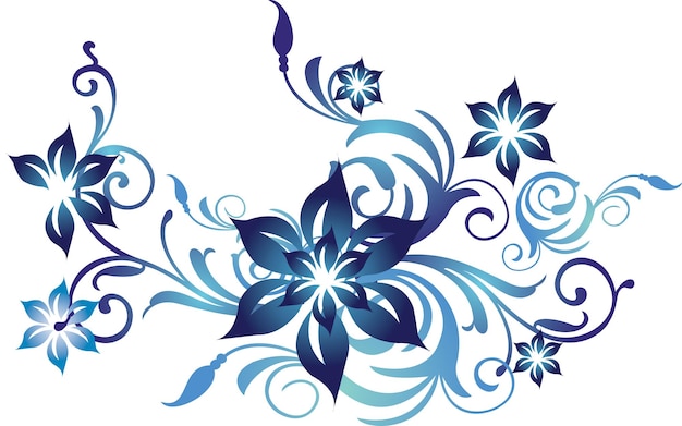 Multi color floral design in photoshop