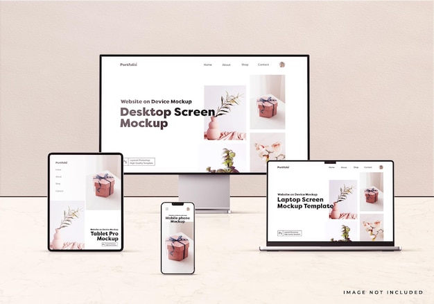 PSD multi device responsive mockup