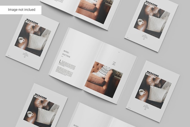 Multi magazine mockup design