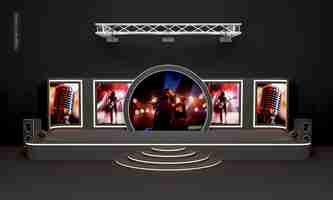 PSD multi-screen musical stand for event