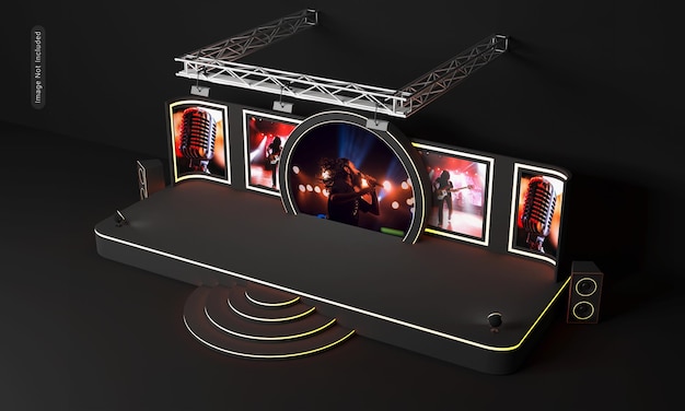 PSD multi-screen musical stand for event