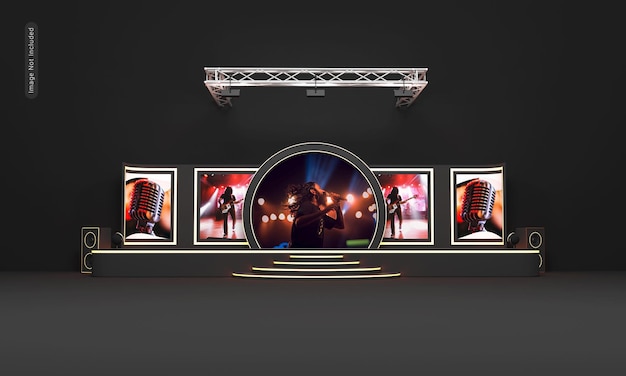 PSD multi-screen musical stand for event