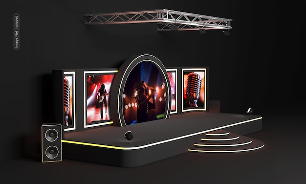 Multi-screen musical stand for event