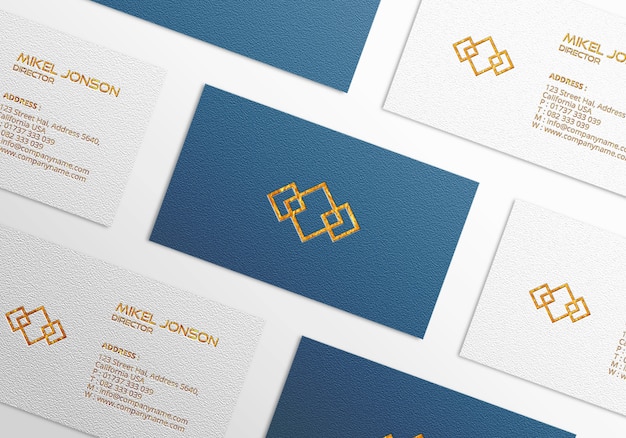 Multi styles business card mockup template