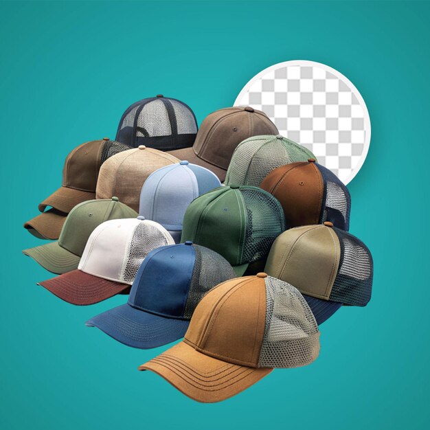 PSD multicolor cap collection