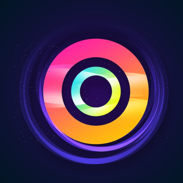 PSD multicolor circle background