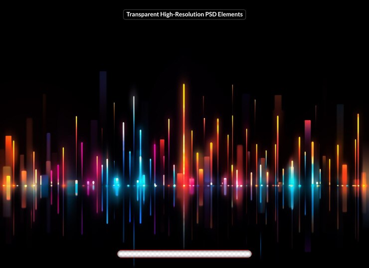 PSD multicolor music equalizer background for active events