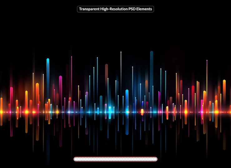 PSD multicolor music equalizer background for active events