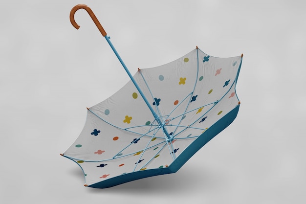 PSD multicolor umbrella mock up