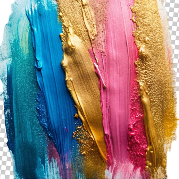 PSD multicolored paint strokes