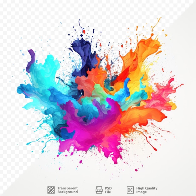 PSD multicolored watercolor blot used for modern design templates and cover posters