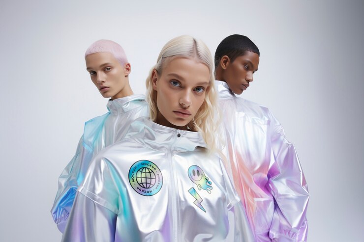 PSD multicromatische en holografische modellen van modekleding