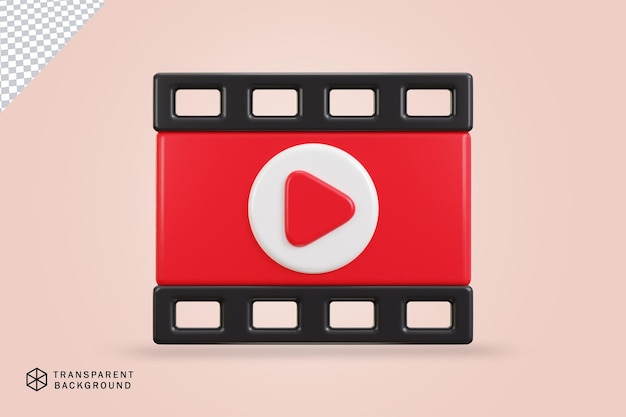 multimedialna odznaka z paskiem filmowym izometryczna kinematografia rozrywka wideo ikona przycisku odtwarzania