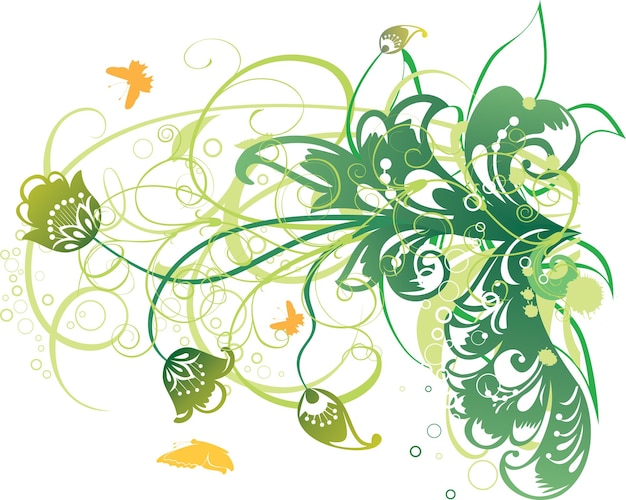 Multiple color Floral design PSD