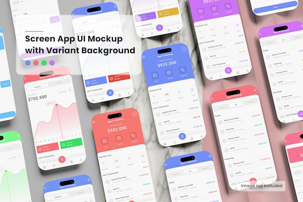 PSD multiple smartphone screen mockup for showcasing your ui design to clients