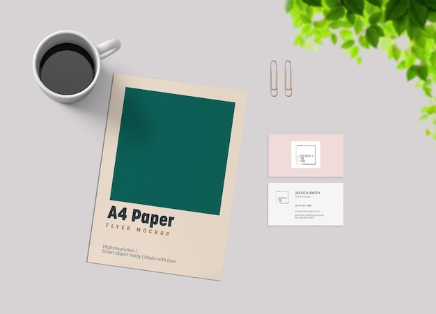 PSD multipurpose a4 papers mockup