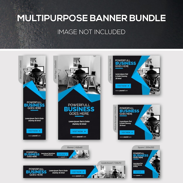 PSD multipurpose banner bundle