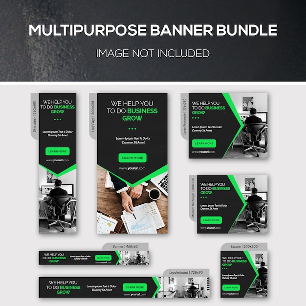 PSD multipurpose banner bundle