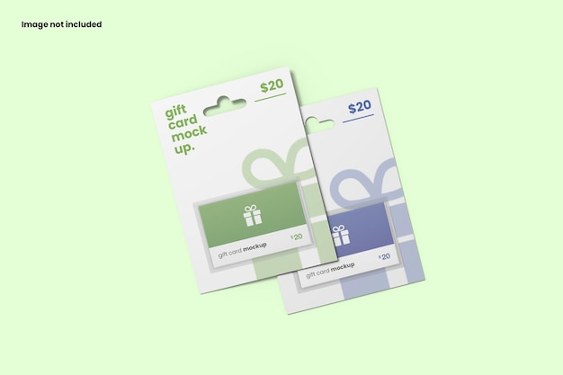 Multipurpose gift card packaging mockup